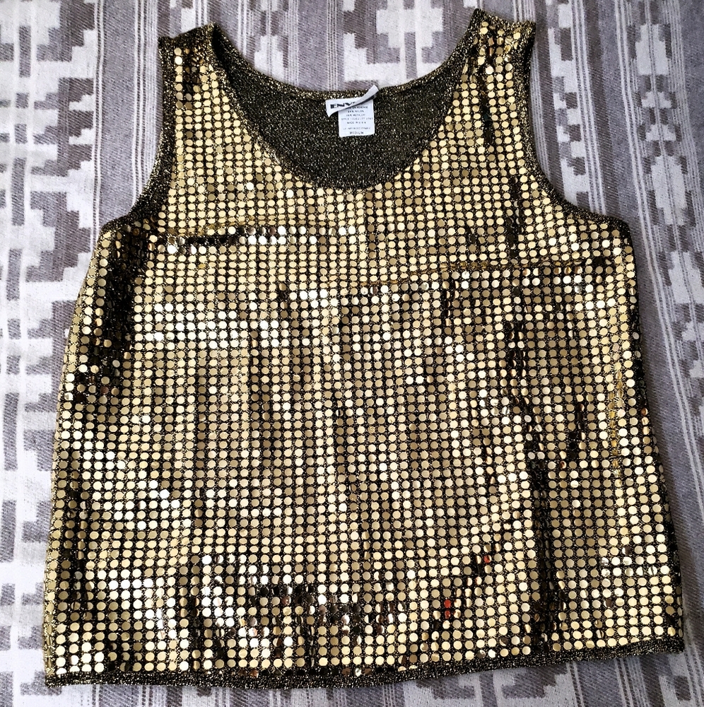 Gold Sequin Blouse